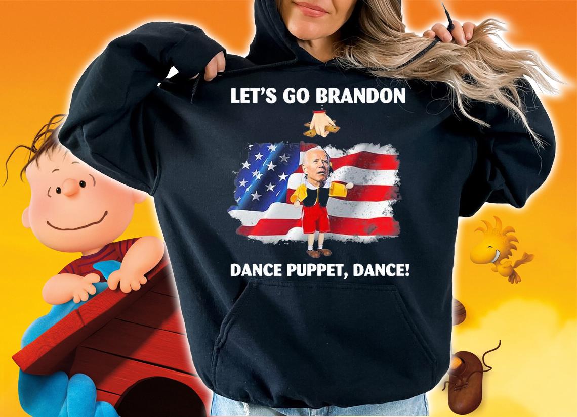 Lets Go Funny Biden Puppet USA Flag Conservative T-Shirt t-shirt hoodie
