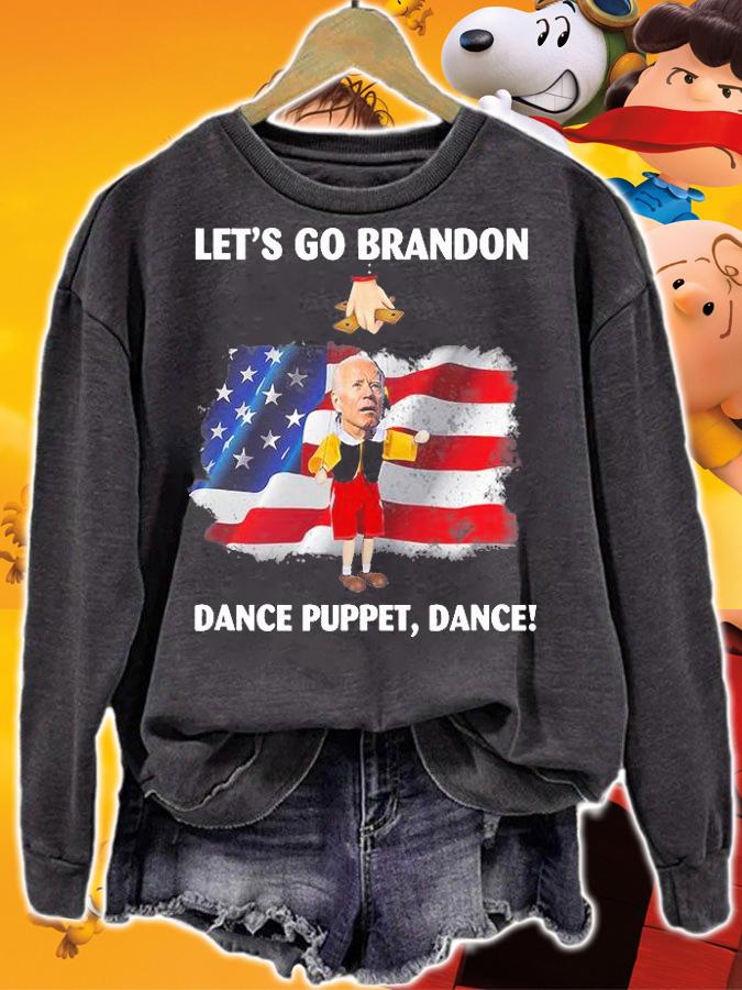 Lets Go Funny Biden Puppet USA Flag Conservative T-Shirt t-shirt sweatshirt