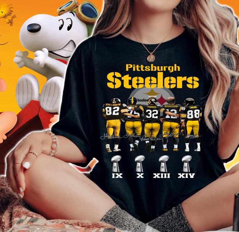 Pittsburgh Steelers Legend Players Signatures t-shirt woman shirt