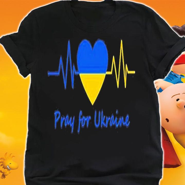 Pray For Ukraine Heart Beat T-Shirt t-shirt