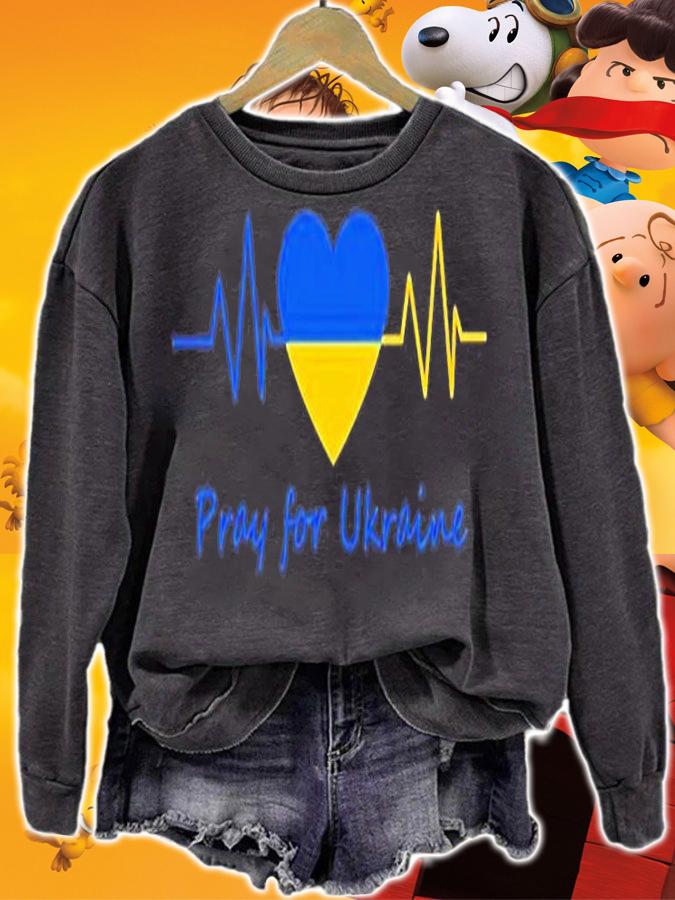 Pray For Ukraine Heart Beat T-Shirt t-shirt