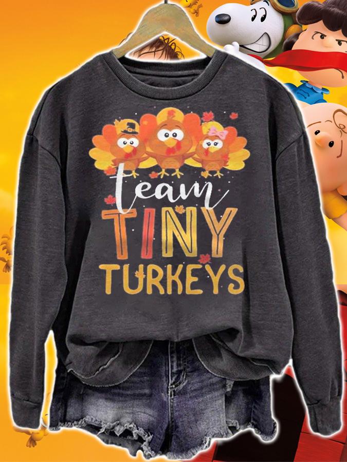 Team Tiny Turkeys Nurse Turkey Thanksgiving Fall Nicu Nurse t-shirt sweatshirt