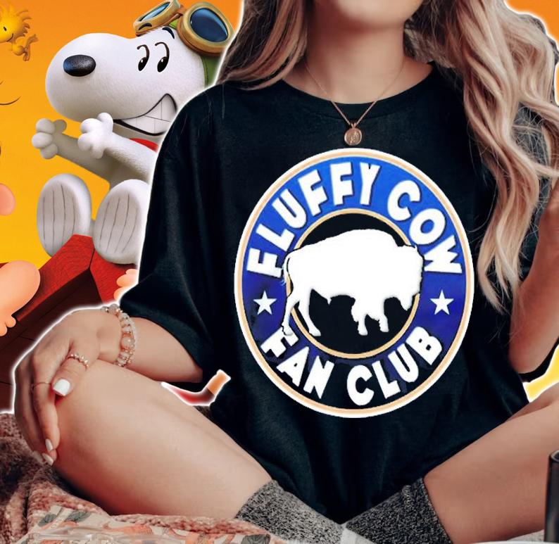 Fluffy Cow Fan Club Yellowstone Bison Buffalo T-Shirt t-shirt woman shirt