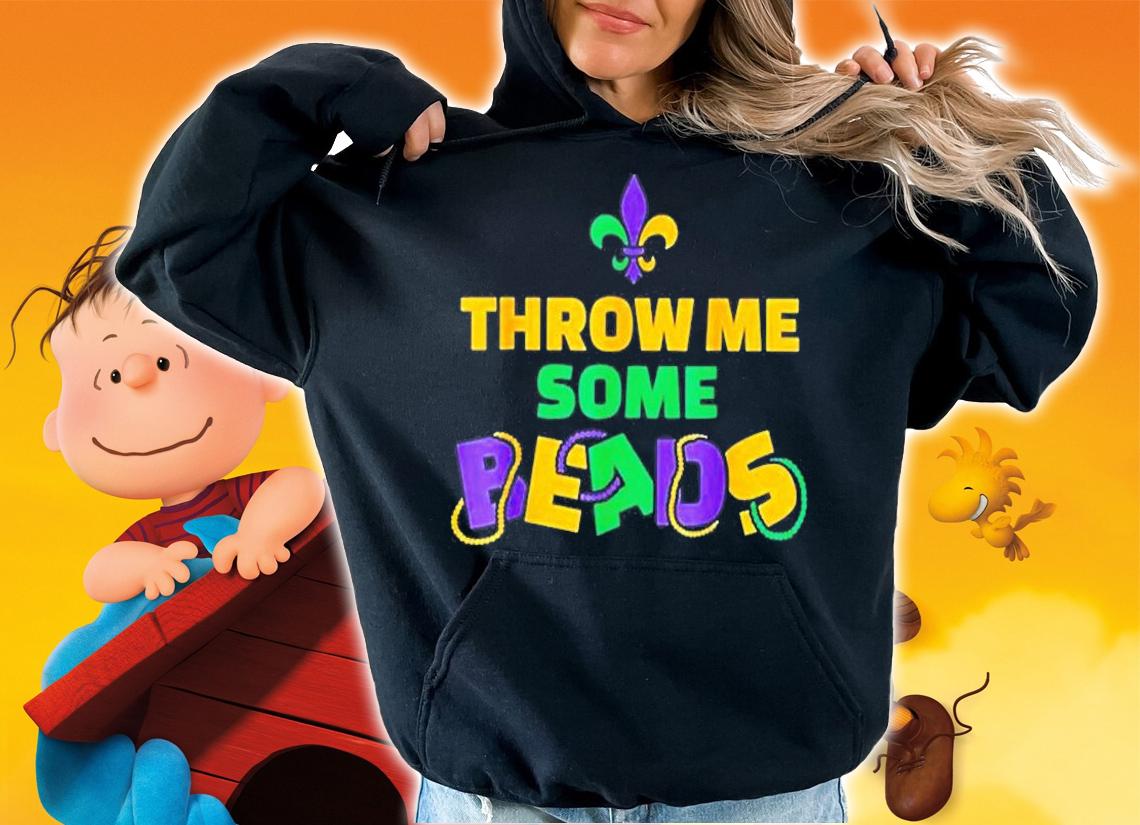 Mardi Gras Throw Me Some Beads T-Shirt t-shirt