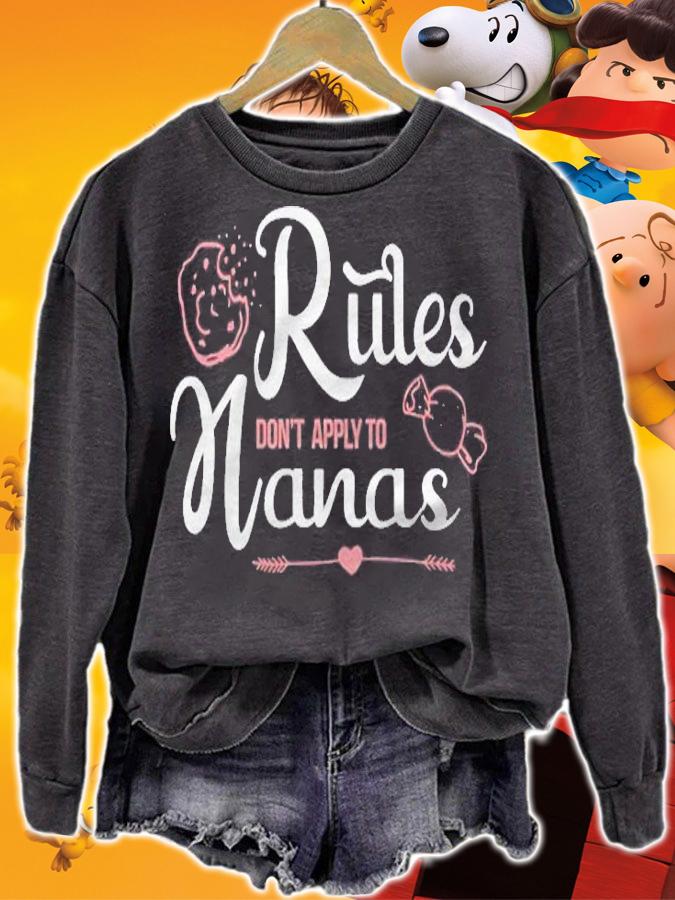 Rules Dont Apply To Nanas Funny Grandmother Gift Shirt t-shirt