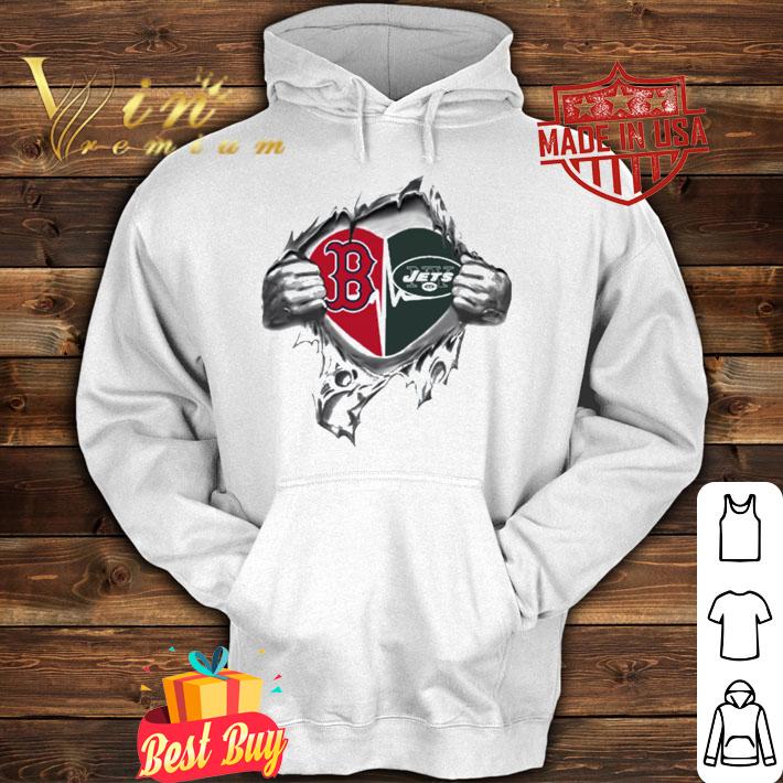 Blood Inside Me Boston Red Sox And New York Jets t-shirt hoodie