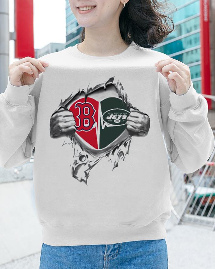 Blood Inside Me Boston Red Sox And New York Jets t-shirt sweatshirt