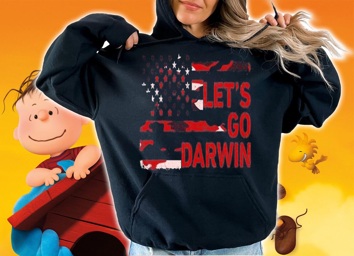Let's Go Darwin American Flag Camo Conservative T-Shirt t-shirt hoodie