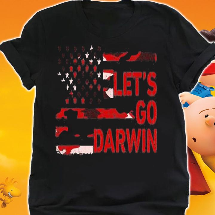 Let's Go Darwin American Flag Camo Conservative T-Shirt t-shirt shirt