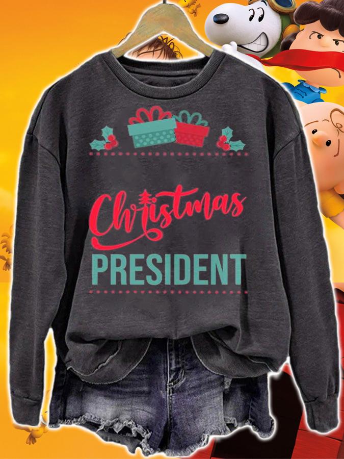 Christmas President Merry Christmas T-Shirt sweatshirt