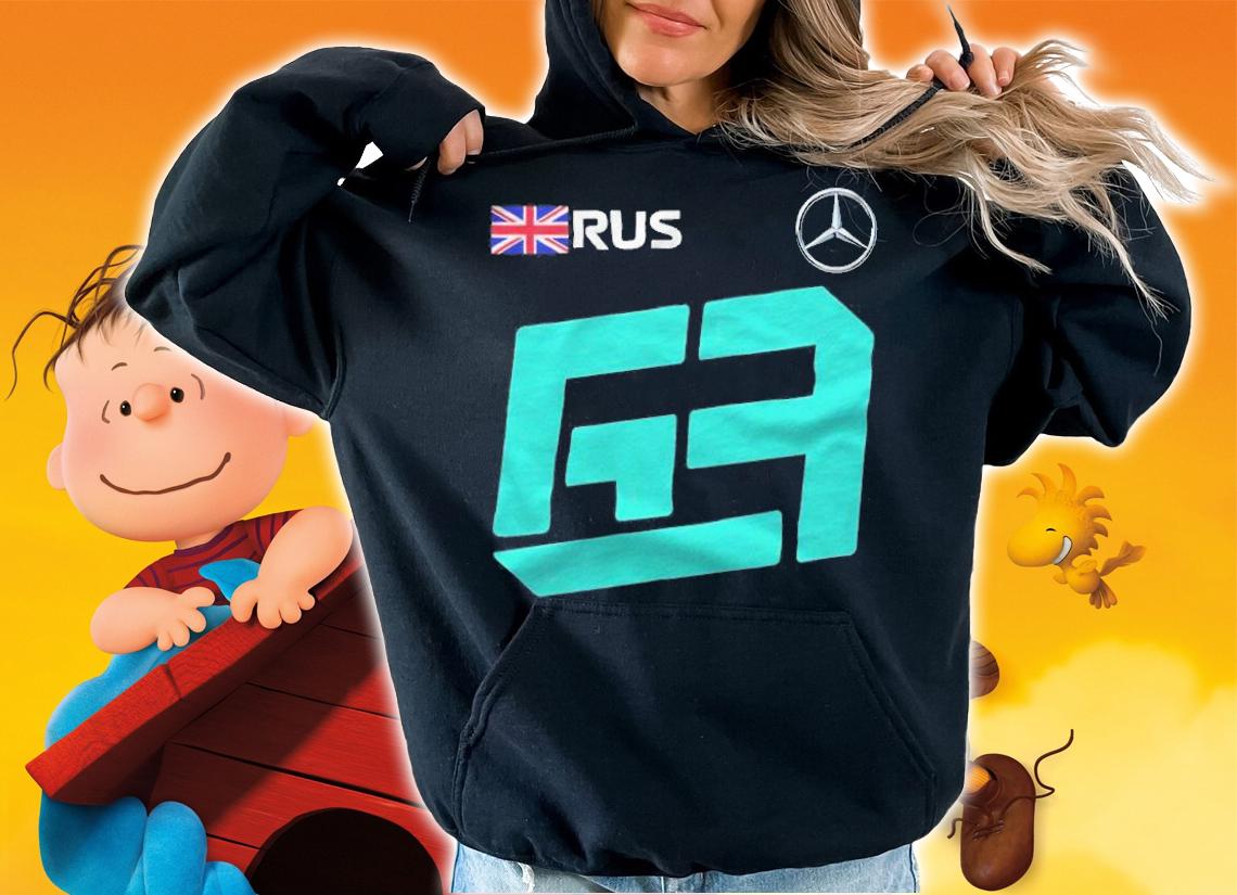 F1 George Russell Mercedes AMG logo T-shirt hoodie