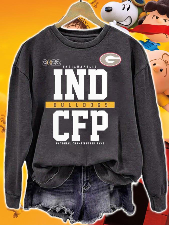 Georgia Bulldogs Heathered Charcoal College Football Playoff 2022 National Championship Game Bound Fade Shirt sweatshirt