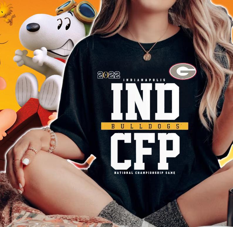 Georgia Bulldogs Heathered Charcoal College Football Playoff 2022 National Championship Game Bound Fade Shirt woman shirt