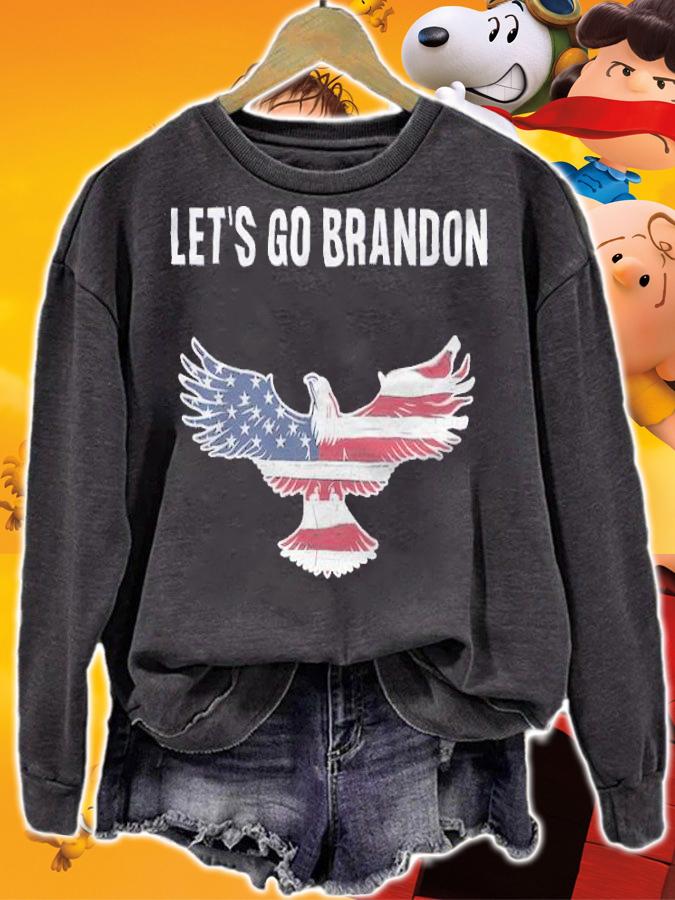 Let's Go Brandon Eagle USA Flag Anti Biden T-Shirt