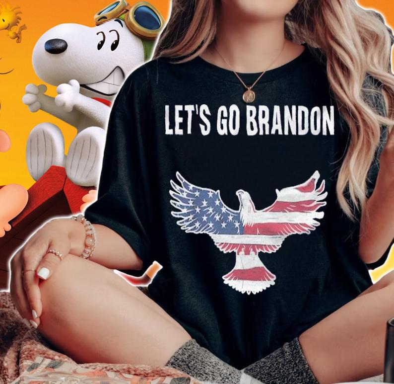 Let's Go Brandon Eagle USA Flag Anti Biden T-Shirt