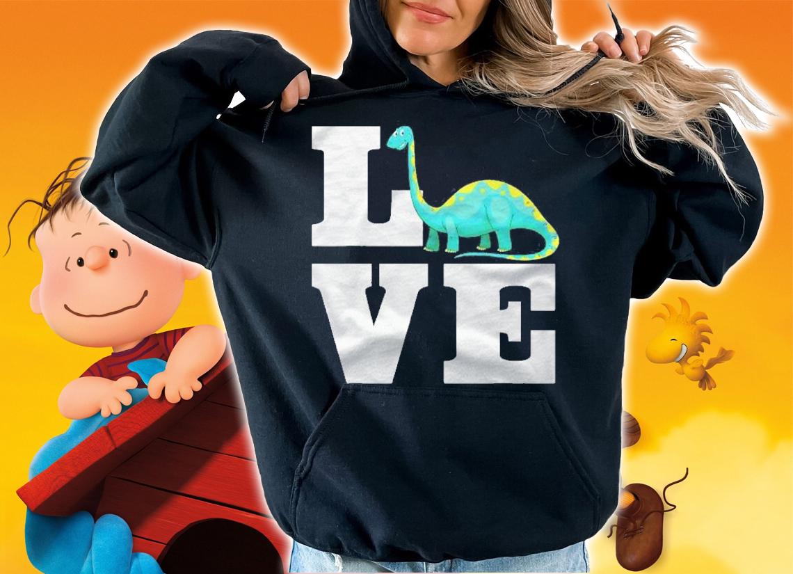 Love Brachiosaurus Design Prehistoric Creatures shirt hoodie