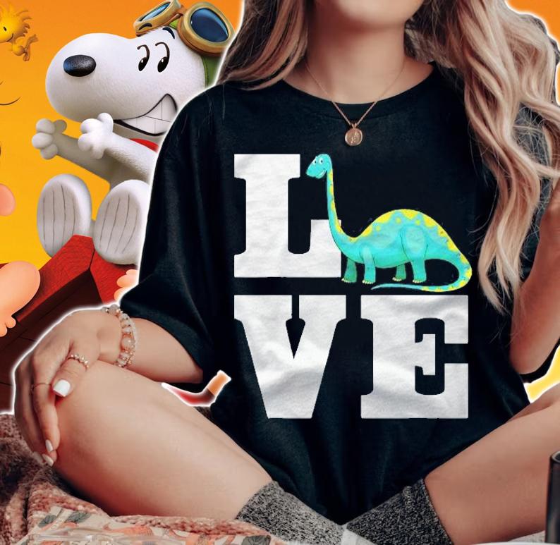 Love Brachiosaurus Design Prehistoric Creatures shirt woman shirt
