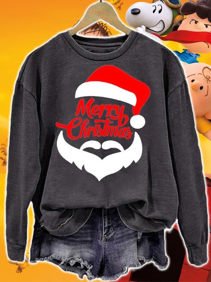 Merry Christmas  Santa Hat And Beard T-Shirt sweatshirt