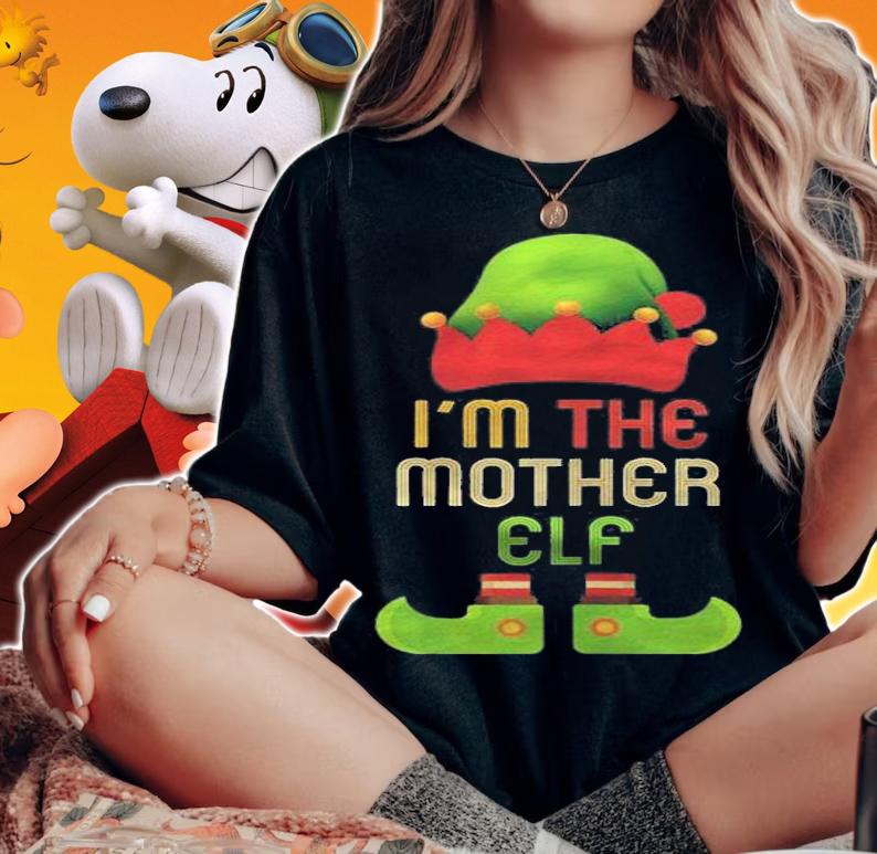 Mother Elf Christmas Matching Family Pajama Christmas Shirt woman shirt