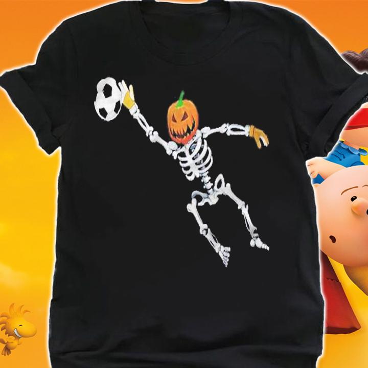 Skeleton Soccer Goalkeeper Halloween Pumpkin Goalie Shirt shirt