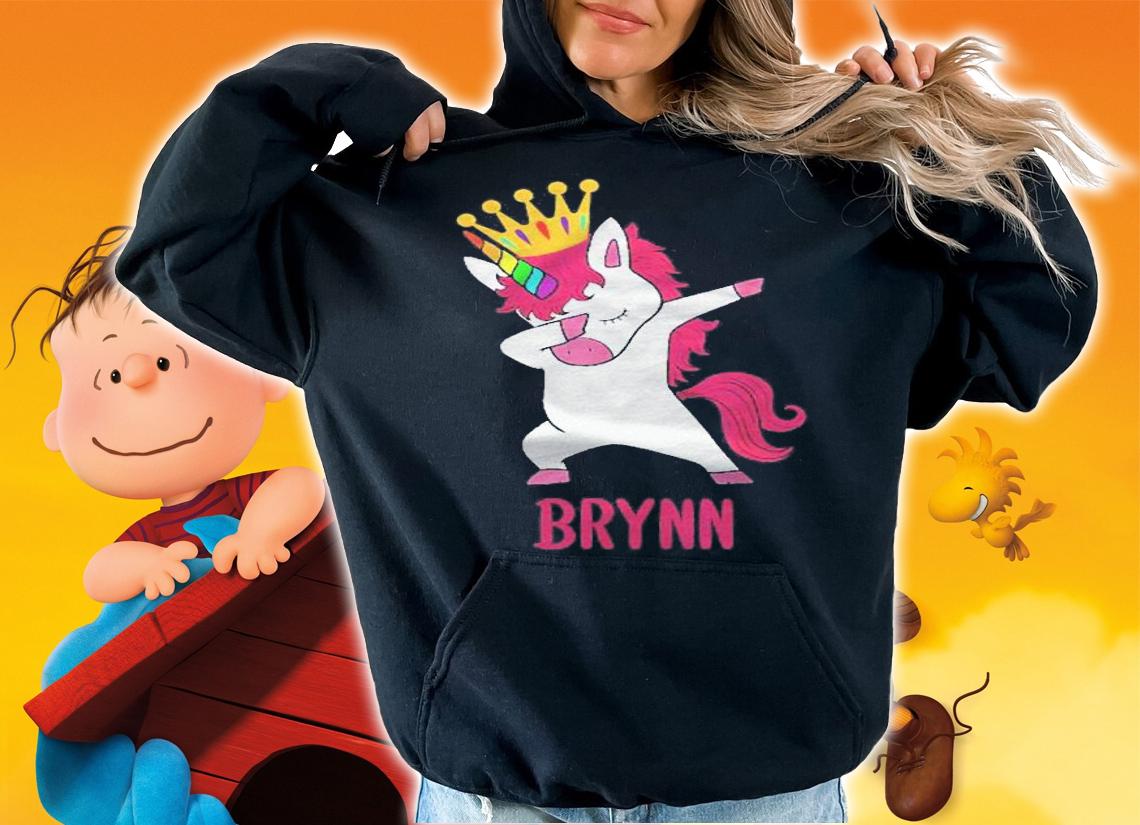 Dabbing Unicorn Queen Personalised Brynn Shirt hoodie