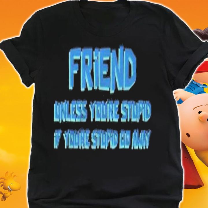 Friend unless you're stupid if you're stupid go away shirt
