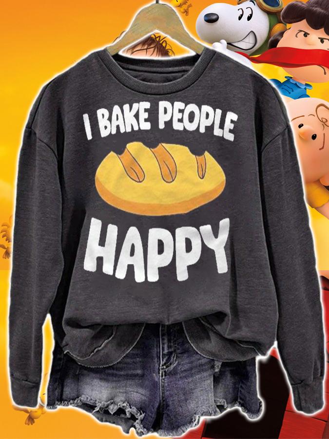 I Bake People Happy Baking Bread Baking Shirt