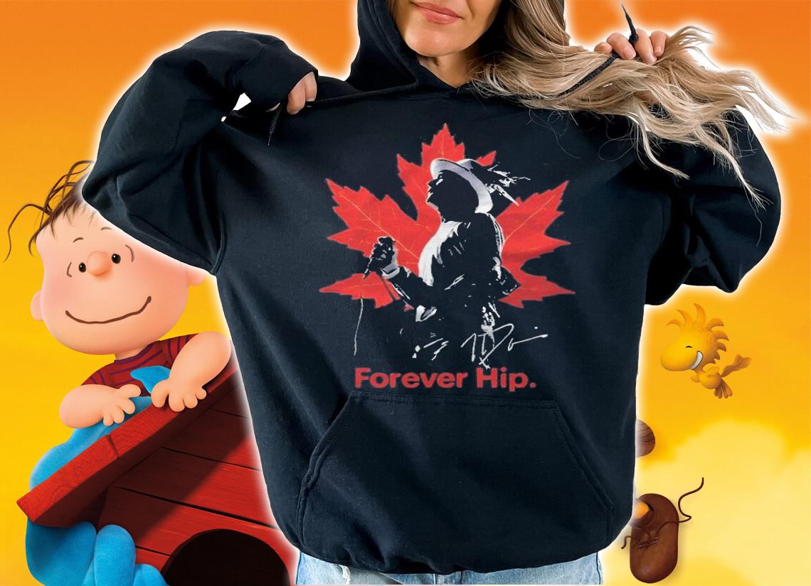 The Red Maple Leaf Singer Canada Forever Hip signature T-shirt hoodie