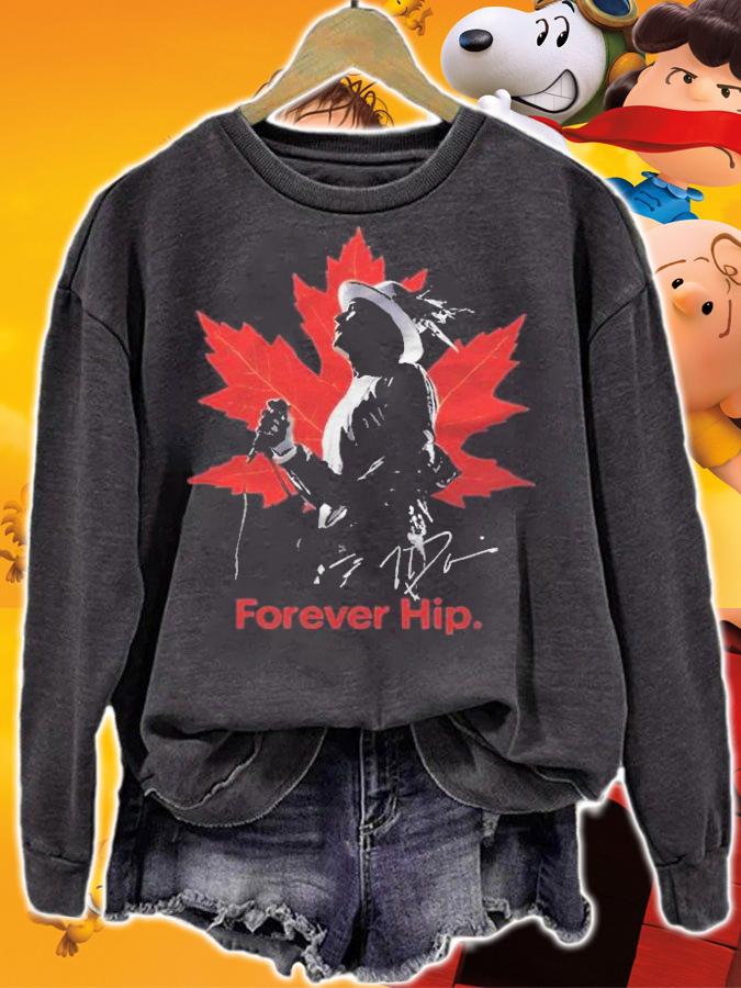 The Red Maple Leaf Singer Canada Forever Hip signature T-shirt sweatshirt