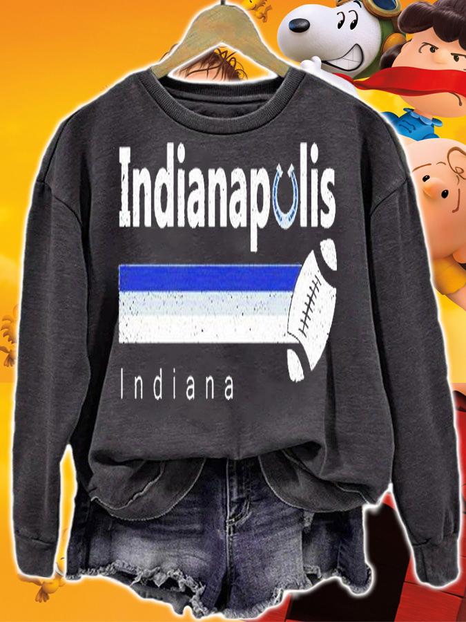 Vintage Indianapolis Football Retro Indiana At Sunday Game day T-Shirt sweatshirt
