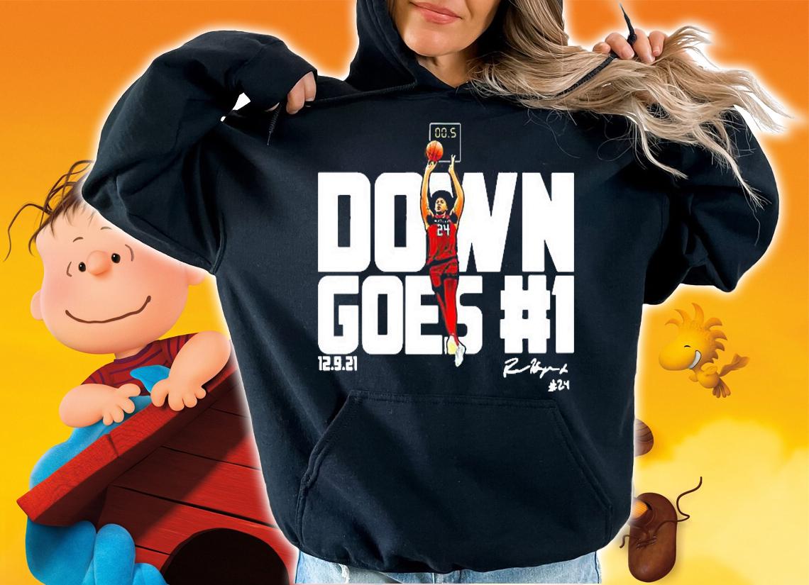 Down Goes Number 1 Ron Harper Jr Exclusive Buzzer Beater Vs Purdue Signature T-Shirt hoodie