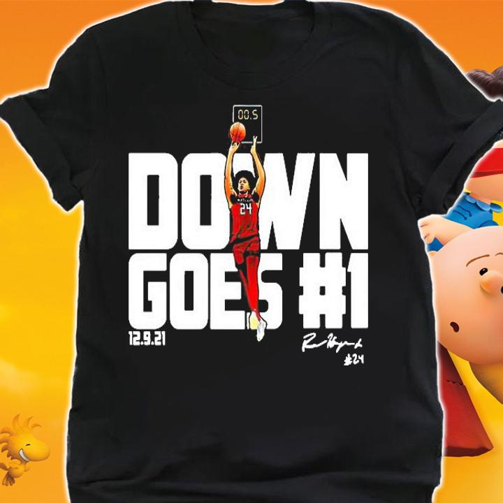 Down Goes Number 1 Ron Harper Jr Exclusive Buzzer Beater Vs Purdue Signature T-Shirt shirt