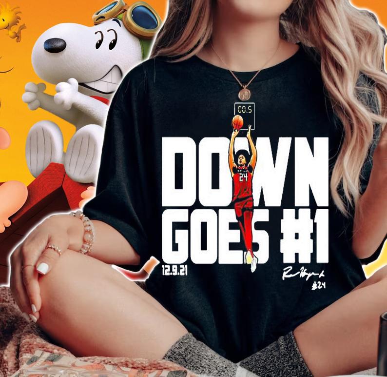 Down Goes Number 1 Ron Harper Jr Exclusive Buzzer Beater Vs Purdue Signature T-Shirt woman shirt