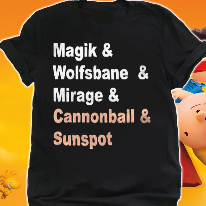 Magik and Wolfsbane and Mirage and Cannonball and Sunspot T-shirt shirt