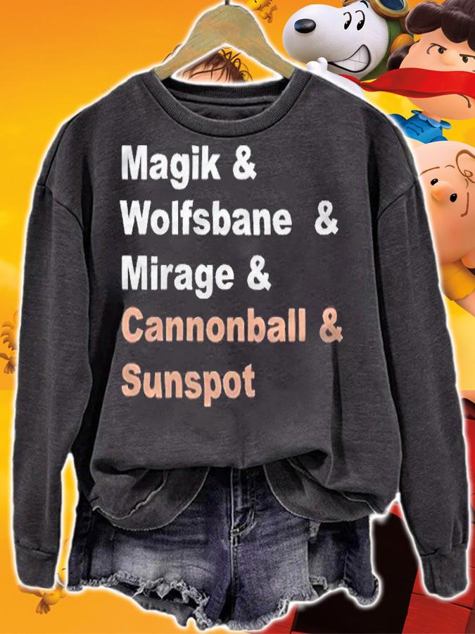 Magik and Wolfsbane and Mirage and Cannonball and Sunspot T-shirt sweatshirt
