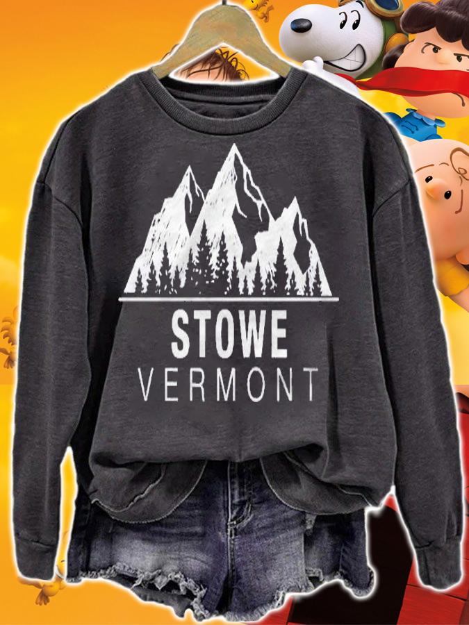 Vermont Gift  Stowe Mountains Pullover Shirt sweatshirt