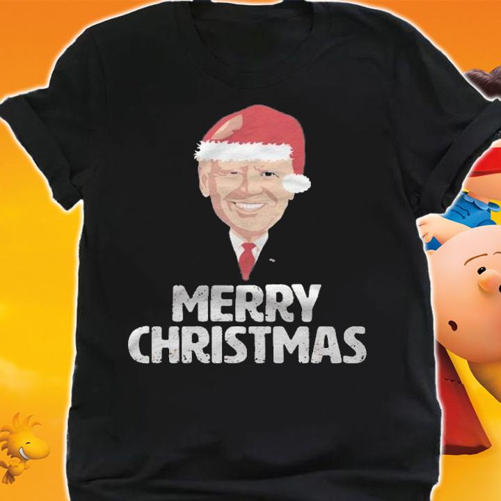 Joe Biden Santa Claus Hat Merry Christmas Funny T-Shirt
