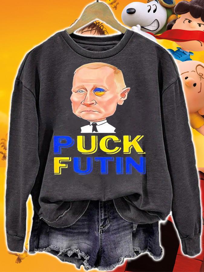 Stop Russian Ukrane Biden Puck Futin Stand With Ukraine T-Shirt sweatshirt