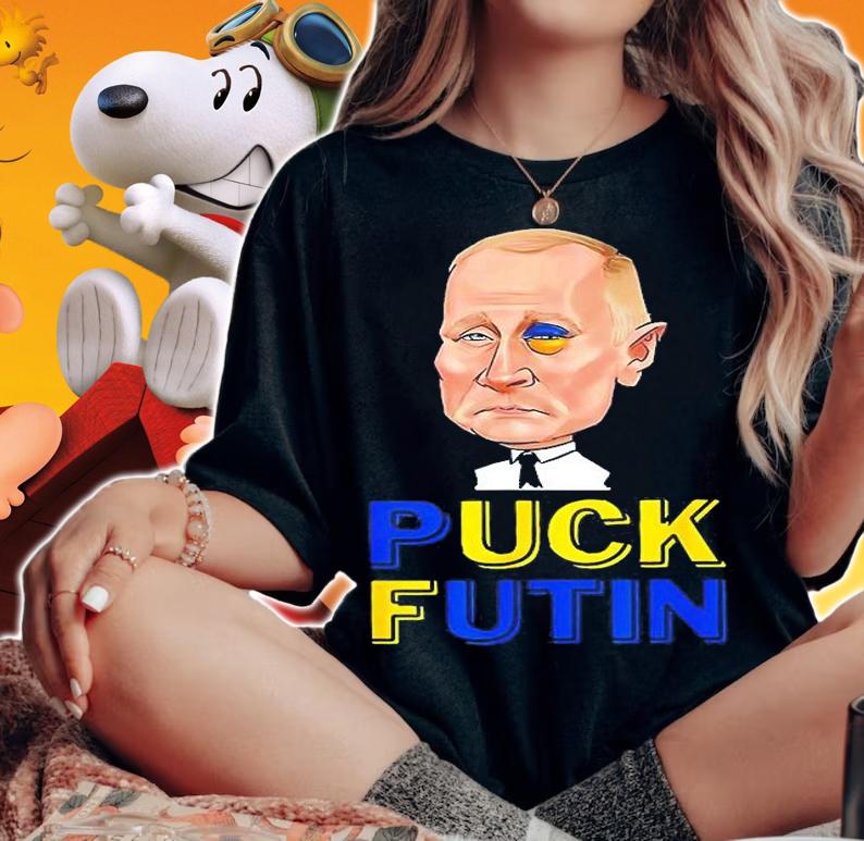 Stop Russian Ukrane Biden Puck Futin Stand With Ukraine T-Shirt woman shirt