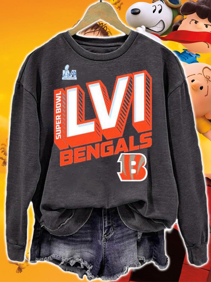 Cincinnati Bengals Super Bowl LVI Bound Tilted Roster Shirt sweatshirt