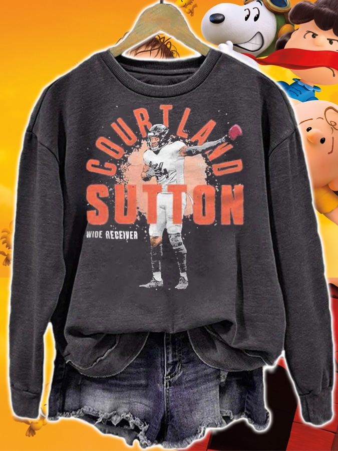 Courtland Sutton Player Name Denver Football Shirt sweatshirt