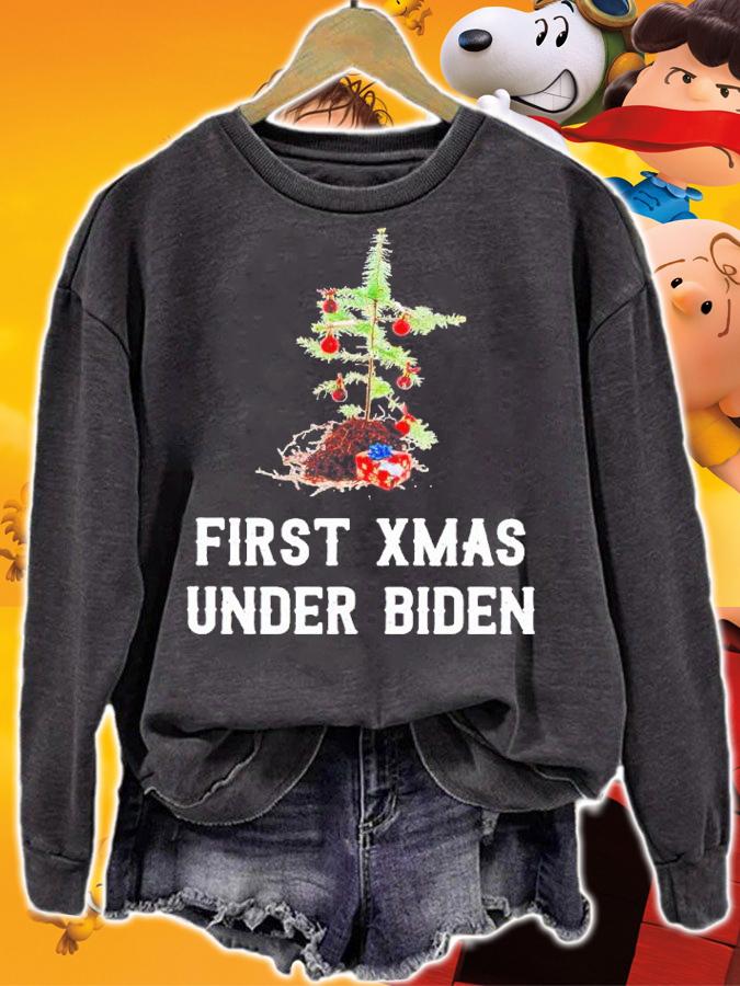 First Xmas Under Biden Shirt sweatshirt