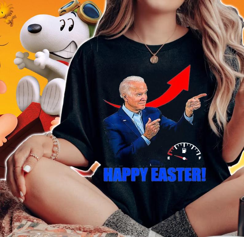 Happy Easter Funny Easter Confused Fun Joe Biden Meme Gas Price T-Shirt