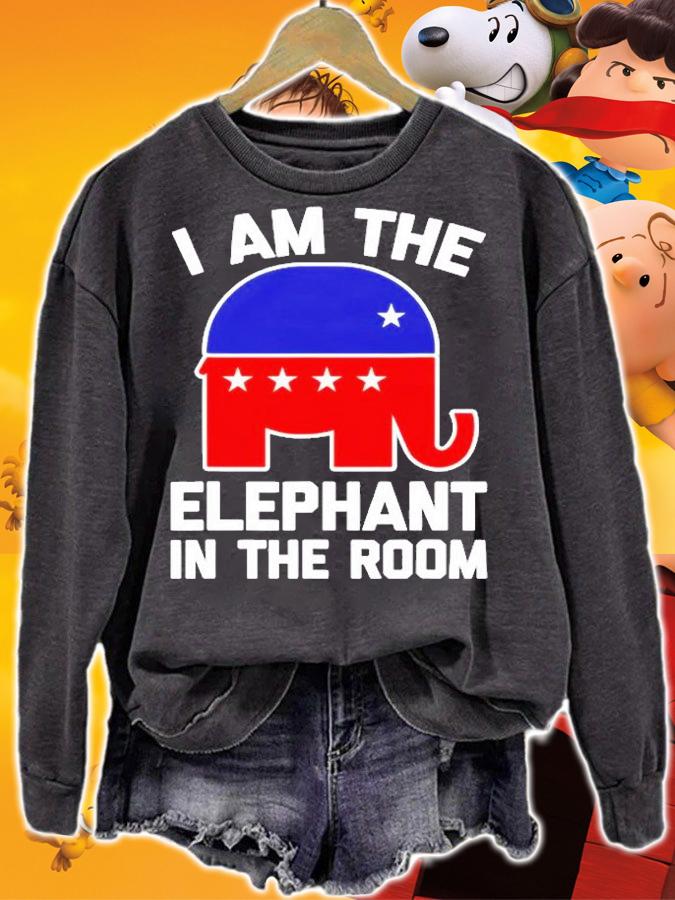 I Am The Elephant In The Room Funny Pro-Trump 2024 Ver2 T-Shirt sweatshirt