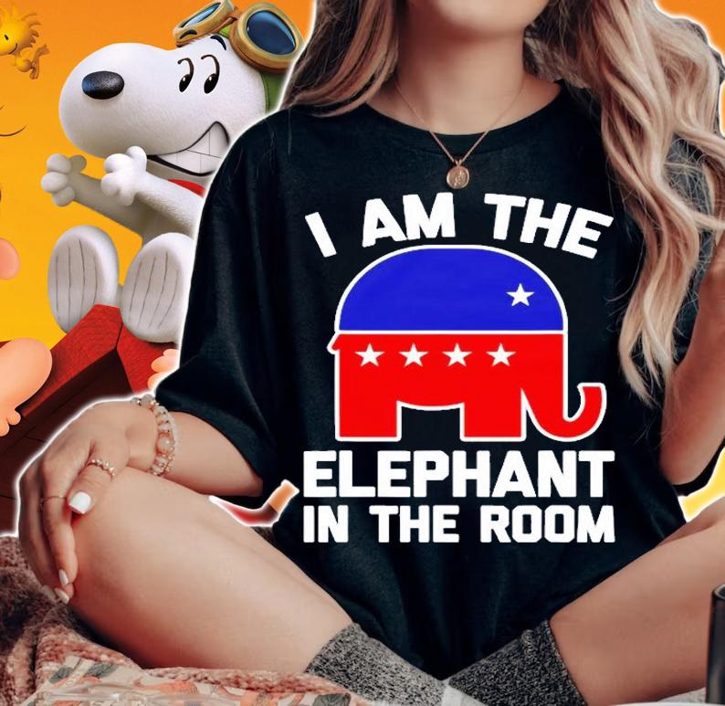 I Am The Elephant In The Room Funny Pro-Trump 2024 Ver2 T-Shirt woman shirt