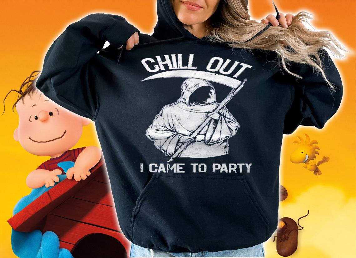 I Came To Party Lazy Halloween Costume Funny Grim Reaper Shirt