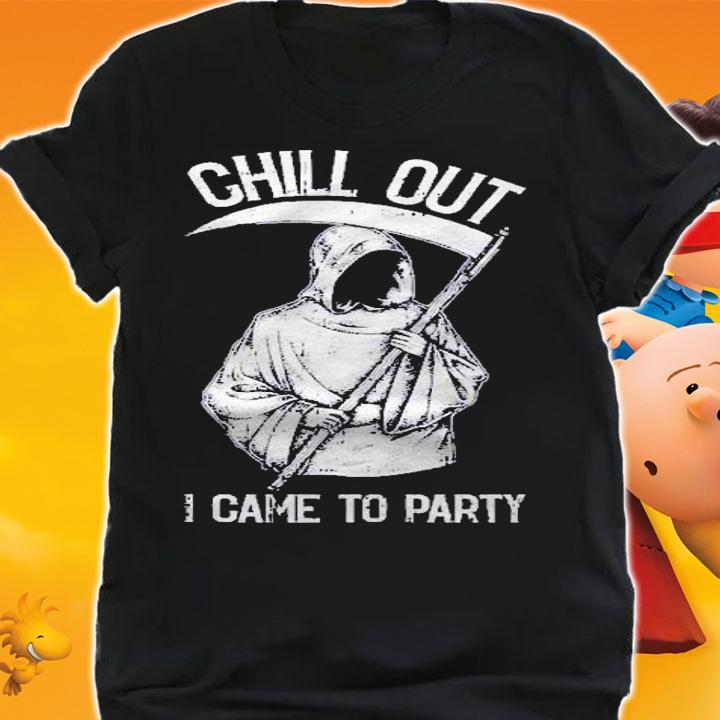 I Came To Party Lazy Halloween Costume Funny Grim Reaper Shirt