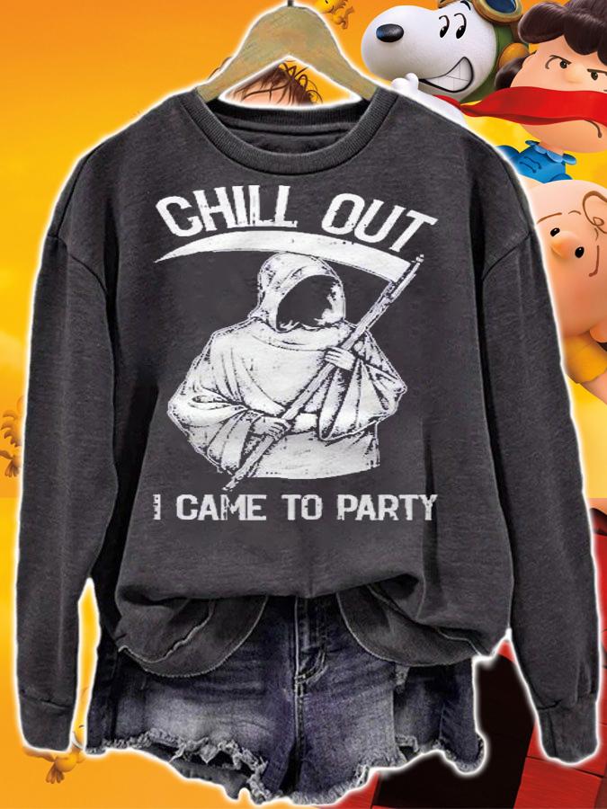 I Came To Party Lazy Halloween Costume Funny Grim Reaper Shirt