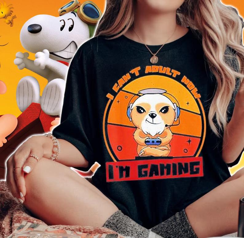 I Cant Adult Now Im Gaming Gamer Games Controller Shirt
