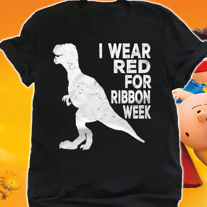 In October We Wear Red Ribbon Week Awareness Kids Boys Shirt